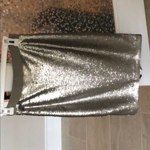 Sequined pencil skirt
